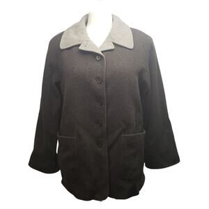 Forecaster of Boston Wool Coat Women’s Sz 14 Vintage Brown Blazer Style USA Made